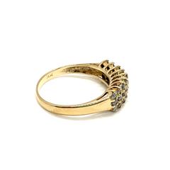 Lady's Diamond Fashion Ring 27 Diamonds .54 Carat T.W. 14K Yellow Gold 2.4g